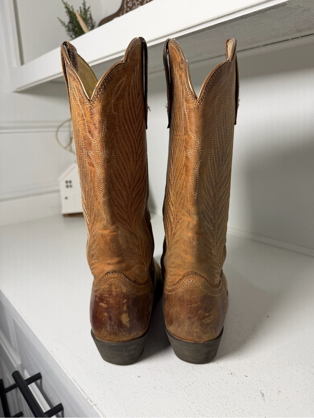 Ariat Cowboy Boots Women's 8B Brown Leather Point Toe Western Cowgirl Boots - Picture 8 of 10
